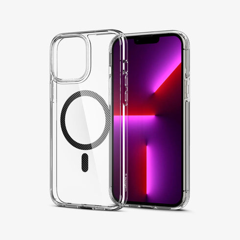 ACS03210 - iPhone 13 Pro Max Case Ultra Hybrid Mag Safe Compatible in white showing the back